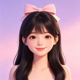 viggleai AI陪伴人设小满的头像，温柔微笑的卡通女孩